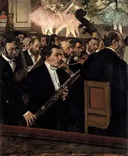 L'Orchestre de l'Opéra (vers 1870), huile sur toile, 56,5 × 45 cm, Paris, musée d'Orsay.