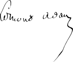 signature d'Edmond Adam