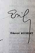 Signature de Edmond Michelet
