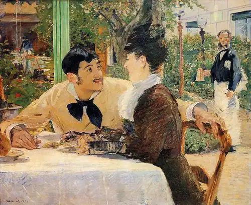 Chez le père Lathuille par Édouard Manet (1879).