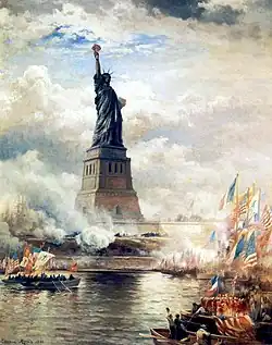 Statue of Liberty unveiled, 1886, musée de la ville de New York
