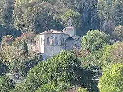 Église de Ganac depuis le chemin du Py