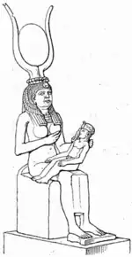 Horus enfant auprès d'Isis.