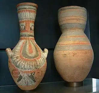 Pots. Terre cuite peinteNouvel EmpireMusée du Louvre