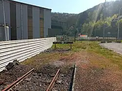 La ligne est démontée au sud de Marchin.