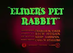 Description de l'image Elmer's Pet Rabbit title card.png.