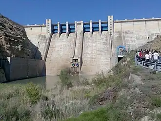 Déversoirs du barrage, sur Guadix