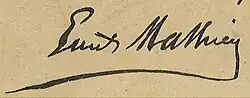 signature d'Émile Mathieu (compositeur)