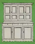 Armoire à double corps.