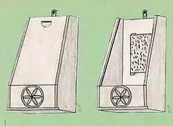 Râpe à fromage à couvercle à glissière, fermé et ouvert.