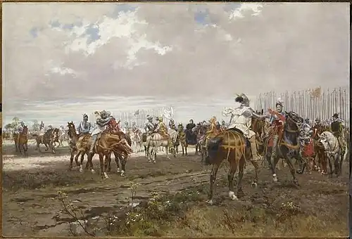 L'Entrevue de Toury en 1562 (1884), huile sur bois, Chantilly, musée Condé.