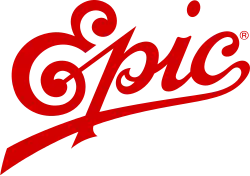 le texte epic est écrit en rouge sur fond blanc.