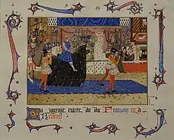 Ernest Guérin ː La joyeuse entrée du duc François III à Rennes, (1919, aquarelle et gouache sur vélin).