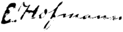 signature d'Ernst Reinhold von Hofmann