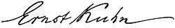 signature d'Ernst Kuhn
