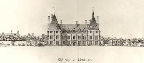 Elévation du château de Limours. Fin du XVIIIe&nbsp;siècle.