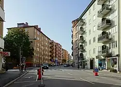 Essinge brogata västerut.