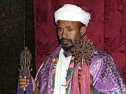 Religieux éthiopien à Lalibela.