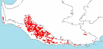 Description de l'image Eucalyptus diversicolor distribution.png.