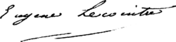 signature d'Eugène Lecointre