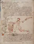 Manuscrit d'astronomie contenant une enluminure (Hercules), vers 1001-1100, Bibliothèque nationale du Pays de Galles.
