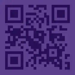 Un code représentant une multitude de minuscules carrés noirs au milieu d'un cadre vide.