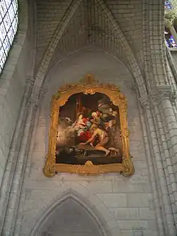 L'Adoration des bergers de Pierre Paul Rubens orne le croisillon nord du transept.