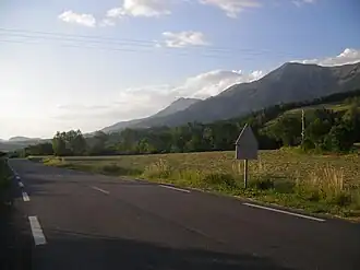 L'ancienne route nationale 100 près du col de Maure