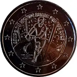 Pièce de 2 euros commémorative émise pour l'occasion