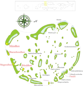 Carte de Nilandhe du Nord.