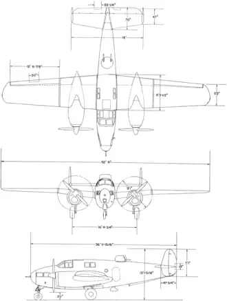 vue en plan de l’avion