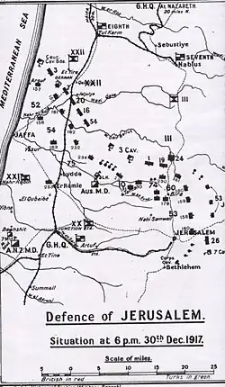 Retraite ottomane au 30 décembre 1917