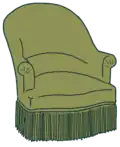 Fauteuil crapaud Louis-Philippe.