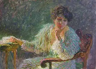 Femme assise, localisation inconnue.