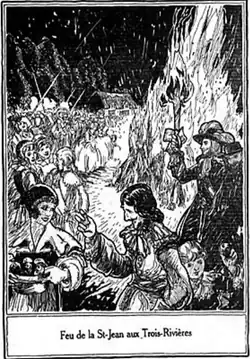 Feu de la St-Jean aux Trois-Rivières.