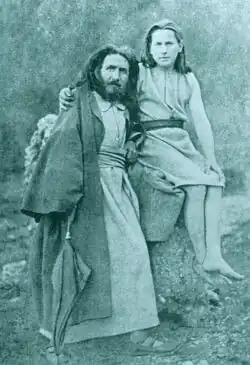 Karl Wilhelm Diefenbach (à gauche) et Fidus à Höllriegelskreuth en 1887.