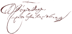 signature de Diego de Vargas