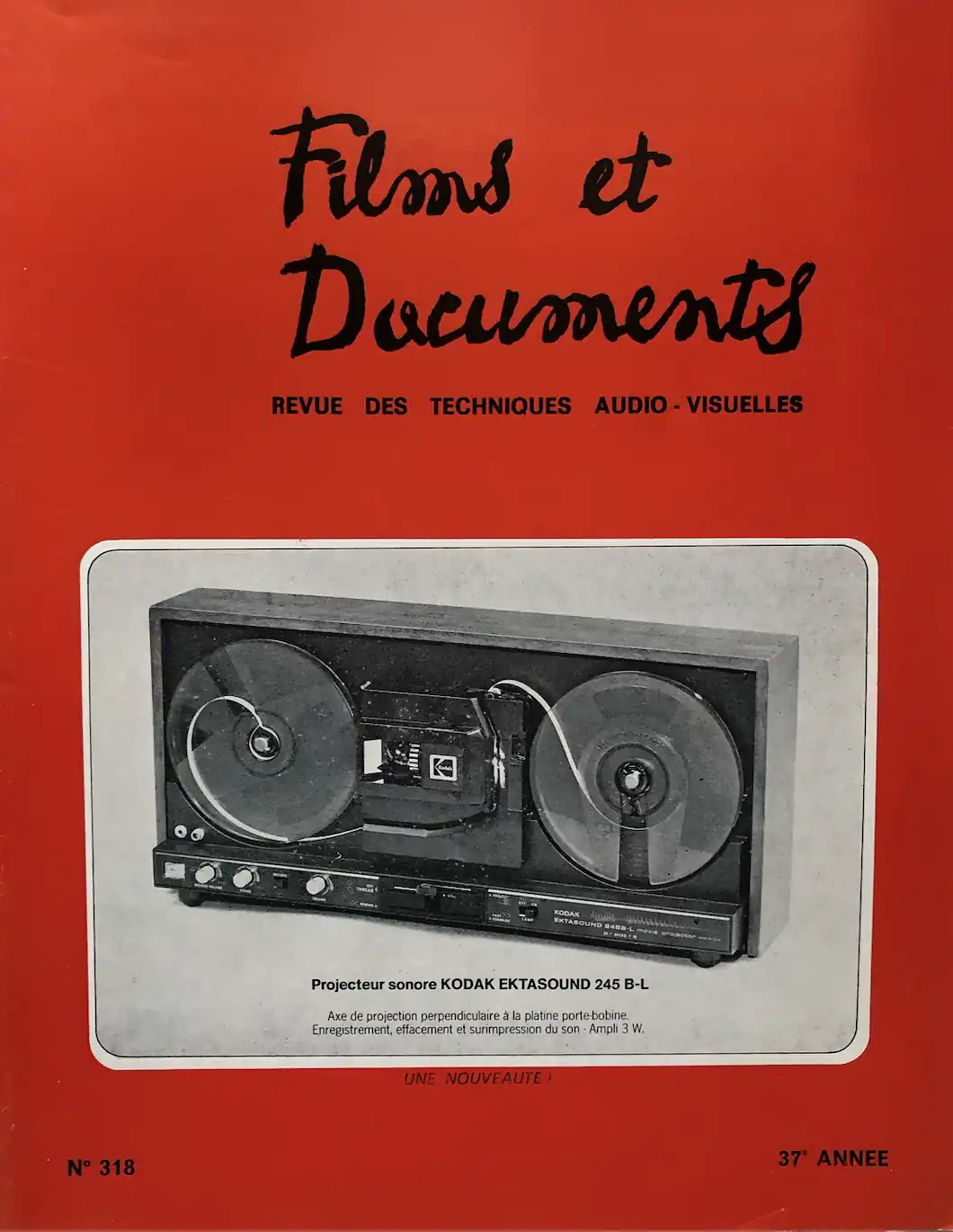 couverture du numéro 318 du Films de Documents