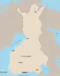 Carte de la Finlande en 1920.