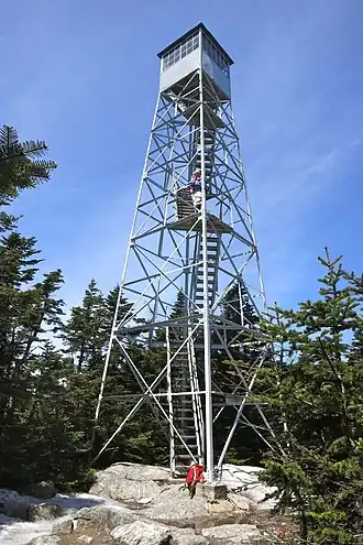 Tour de guet au sommet de Stratton Mountain.