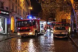 Véhicule de lutte contre l’incendie.