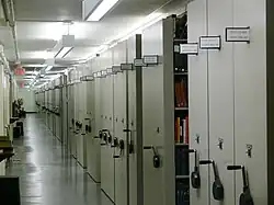 Bibliothèque à panneaux coulissants à l’université de Princeton.