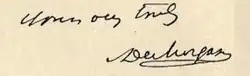 signature d'Auguste De Morgan