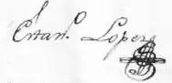 signature d'Estanislao López