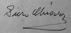 Signature de Piero Chiara