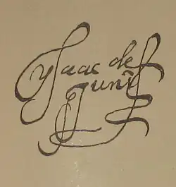 signature d'Isaac de Juni