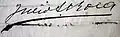 Signature de Julio Argentino Roca