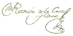 signature de Ramón de la Cruz