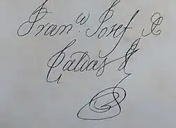 signature de Francisco José de Caldas