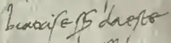signature de Béatrice d'Este